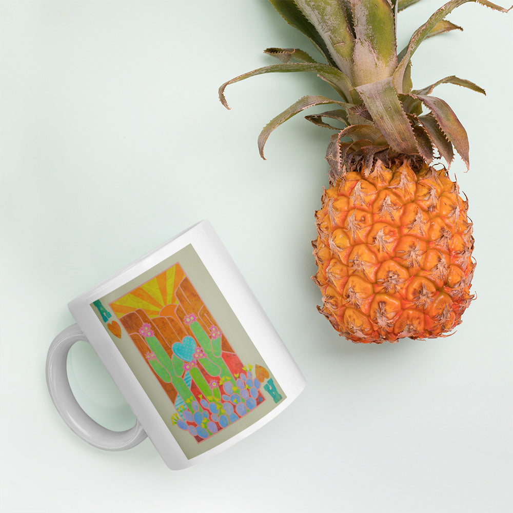 Ace of Hearts by Suzanne Villella | White glossy mug