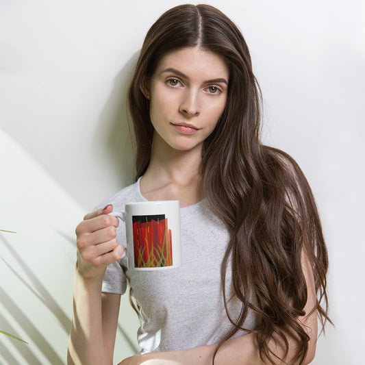 Lily Rose by Damon Leverett | White glossy mug