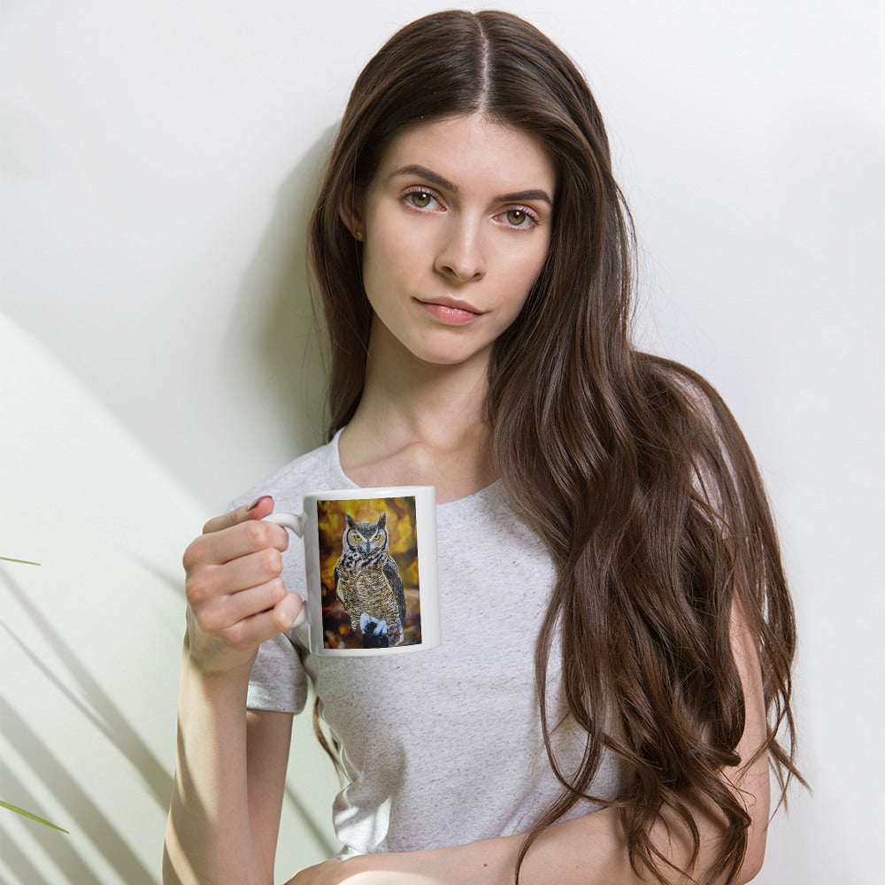 Unamused by Courtney Christie | White glossy mug