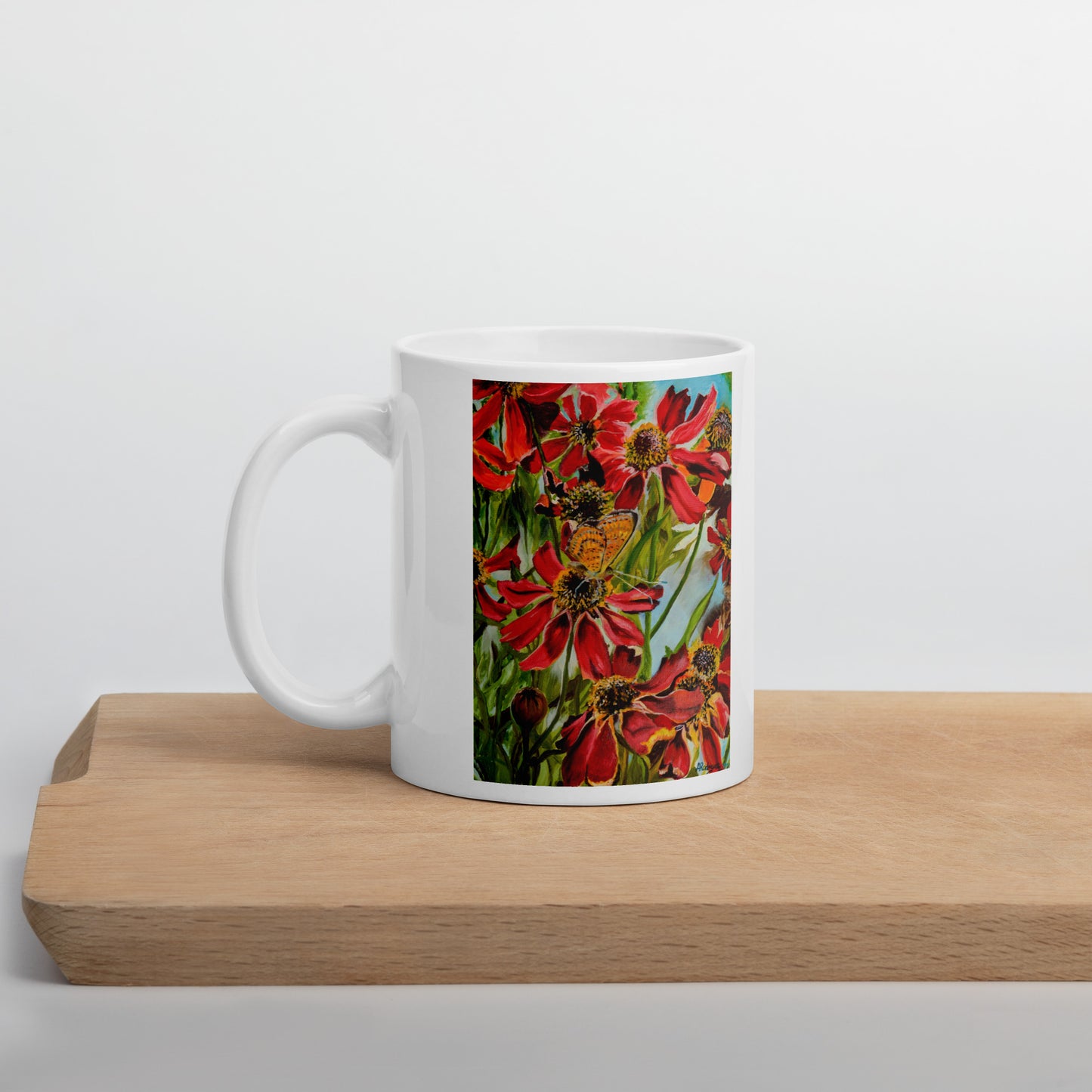 The Morning Garden by Andrea Rodriguez | White glossy mug