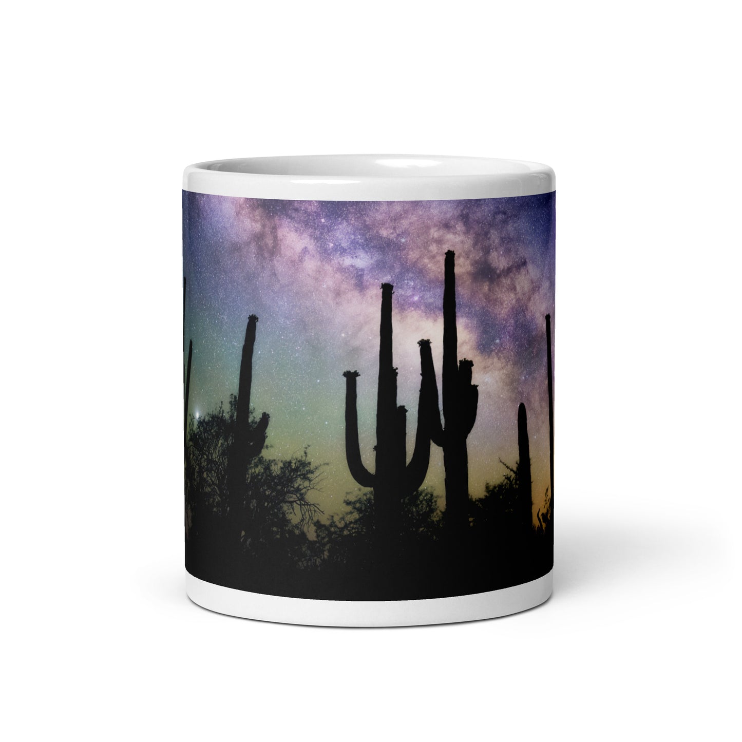 Saguaro Starlight by Sean Parker Photography | White glossy mug