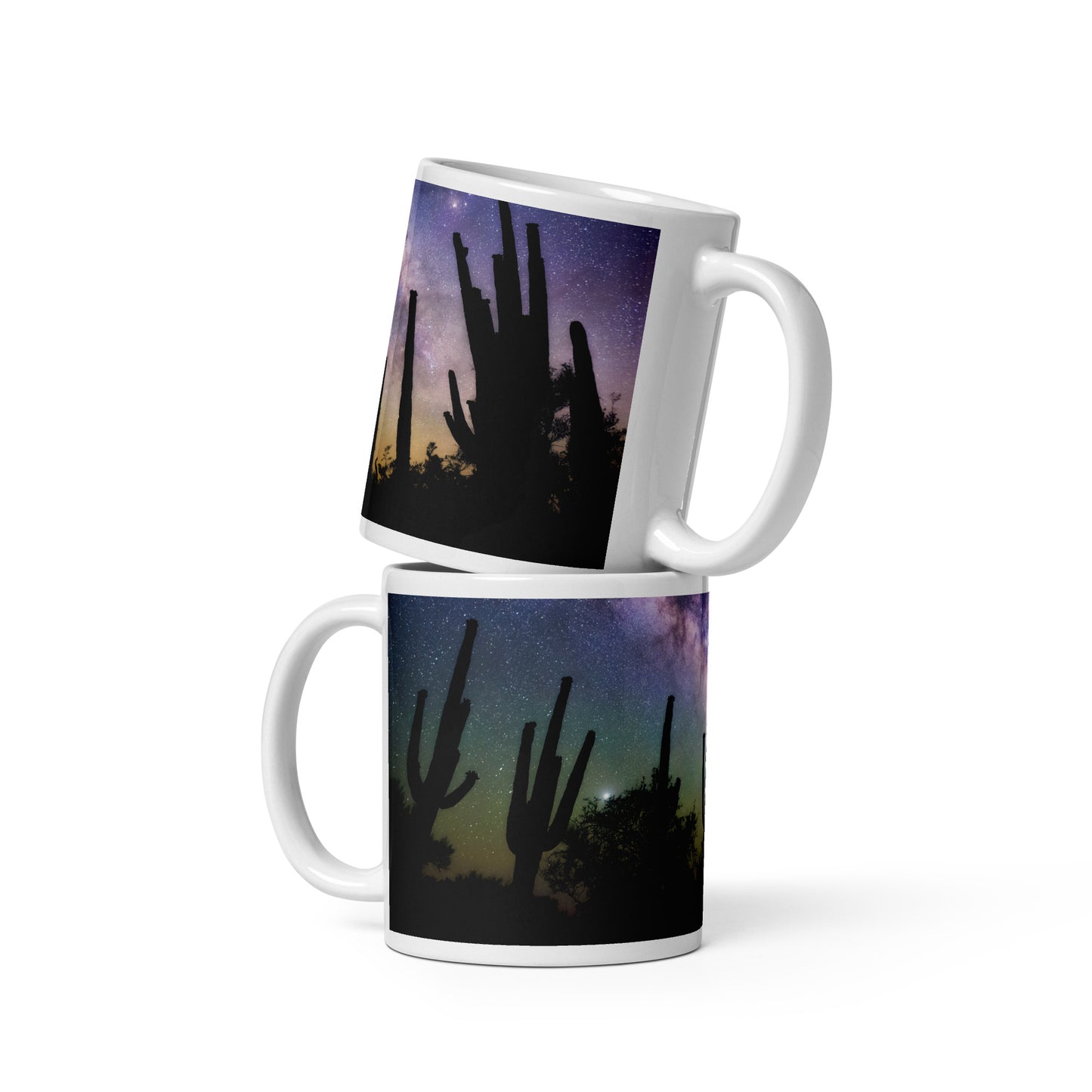 Saguaro Starlight by Sean Parker Photography | White glossy mug