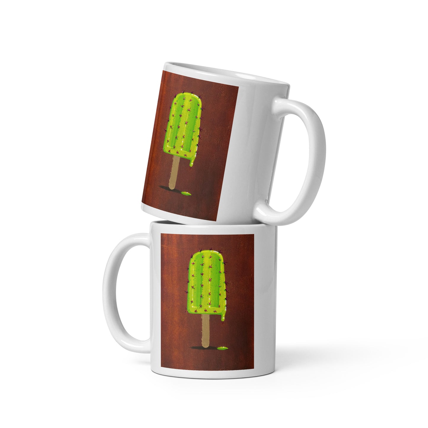 Prickly Pop by Ignacio Garcia | White glossy mug