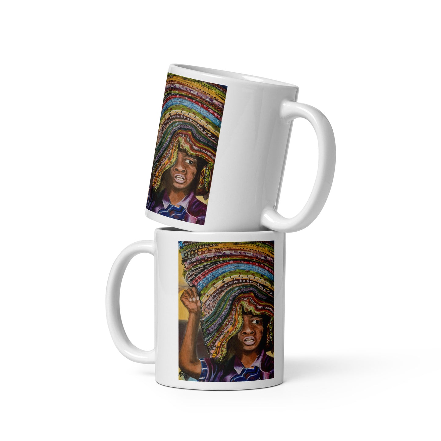 Namibian Bazaar by Andrea Rodriguez | White glossy mug