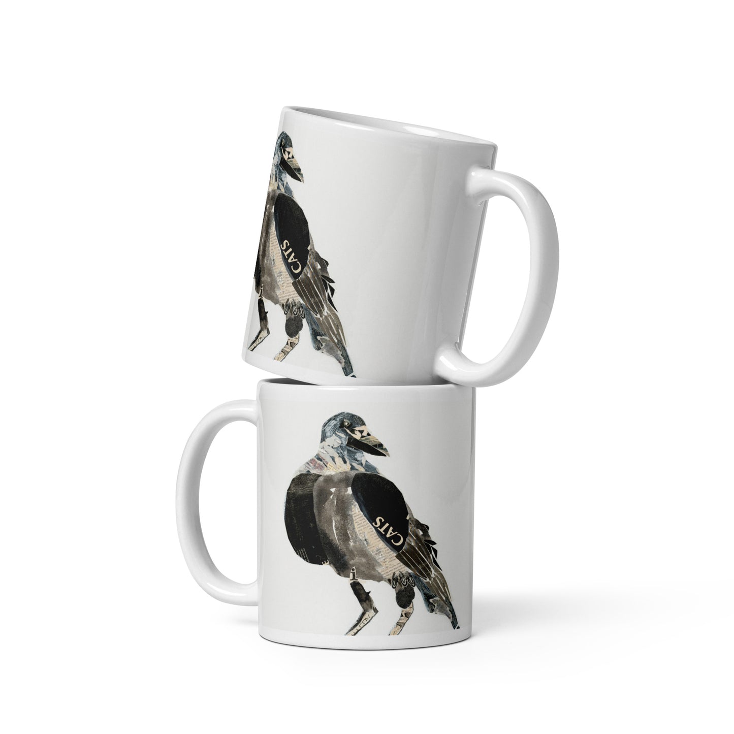 Bird Words by Amy Bumpus | White glossy mug