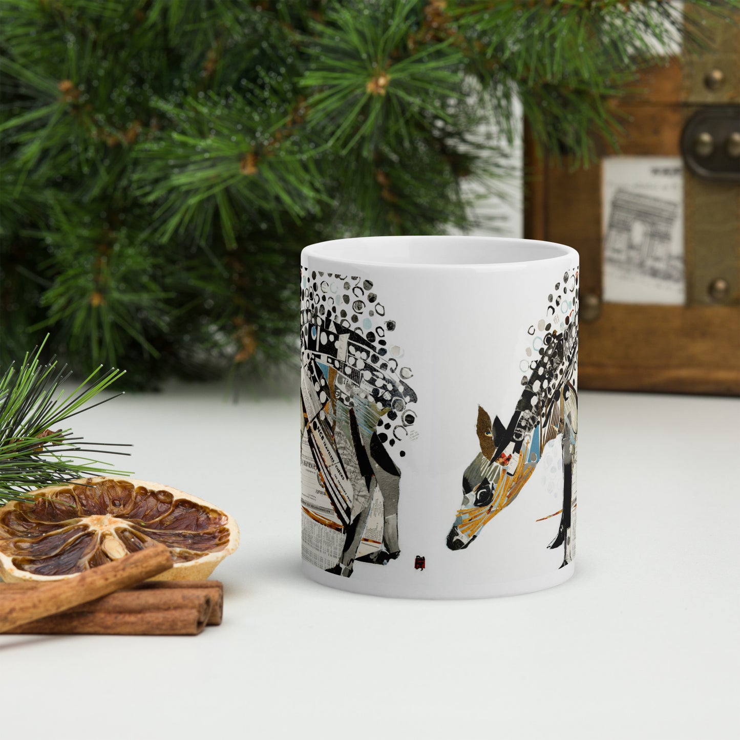 Camouflage by Amy Bumpus | White glossy mug