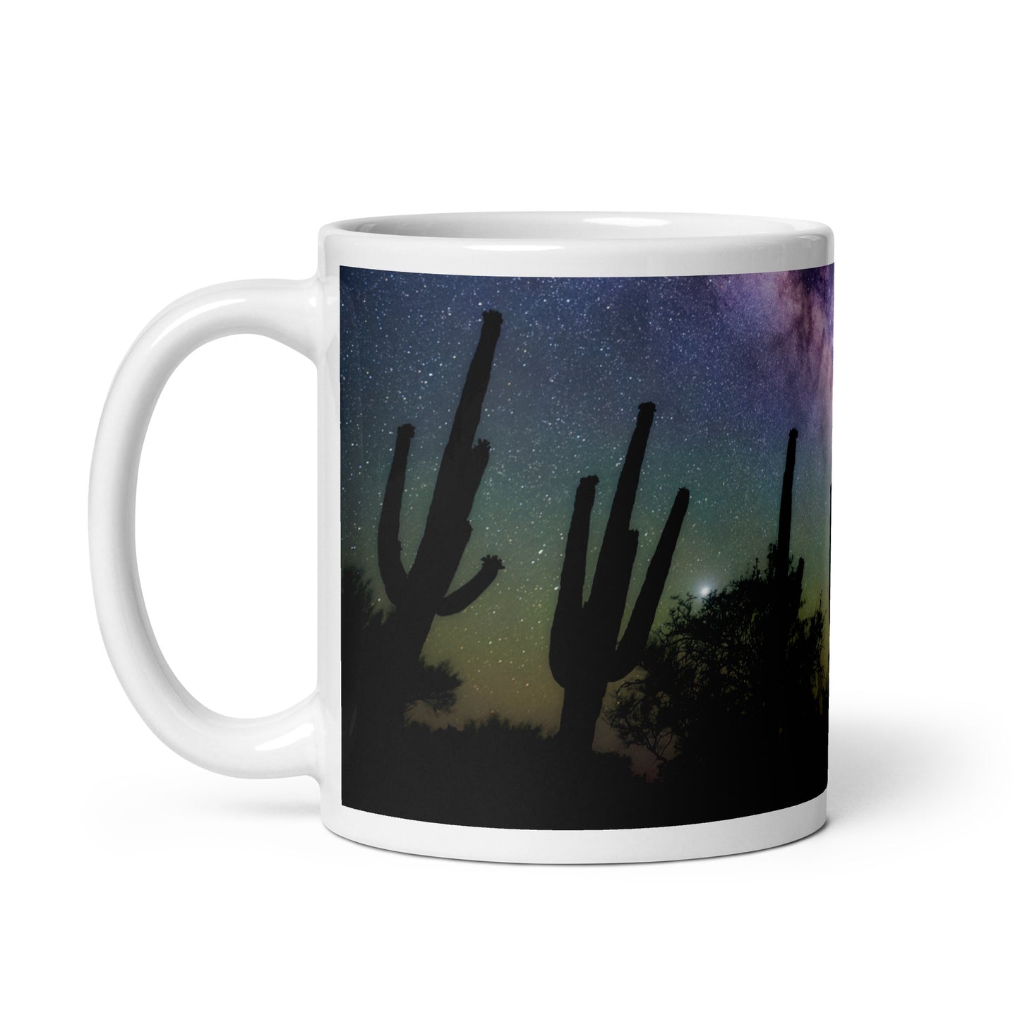 Saguaro Starlight by Sean Parker Photography | White glossy mug