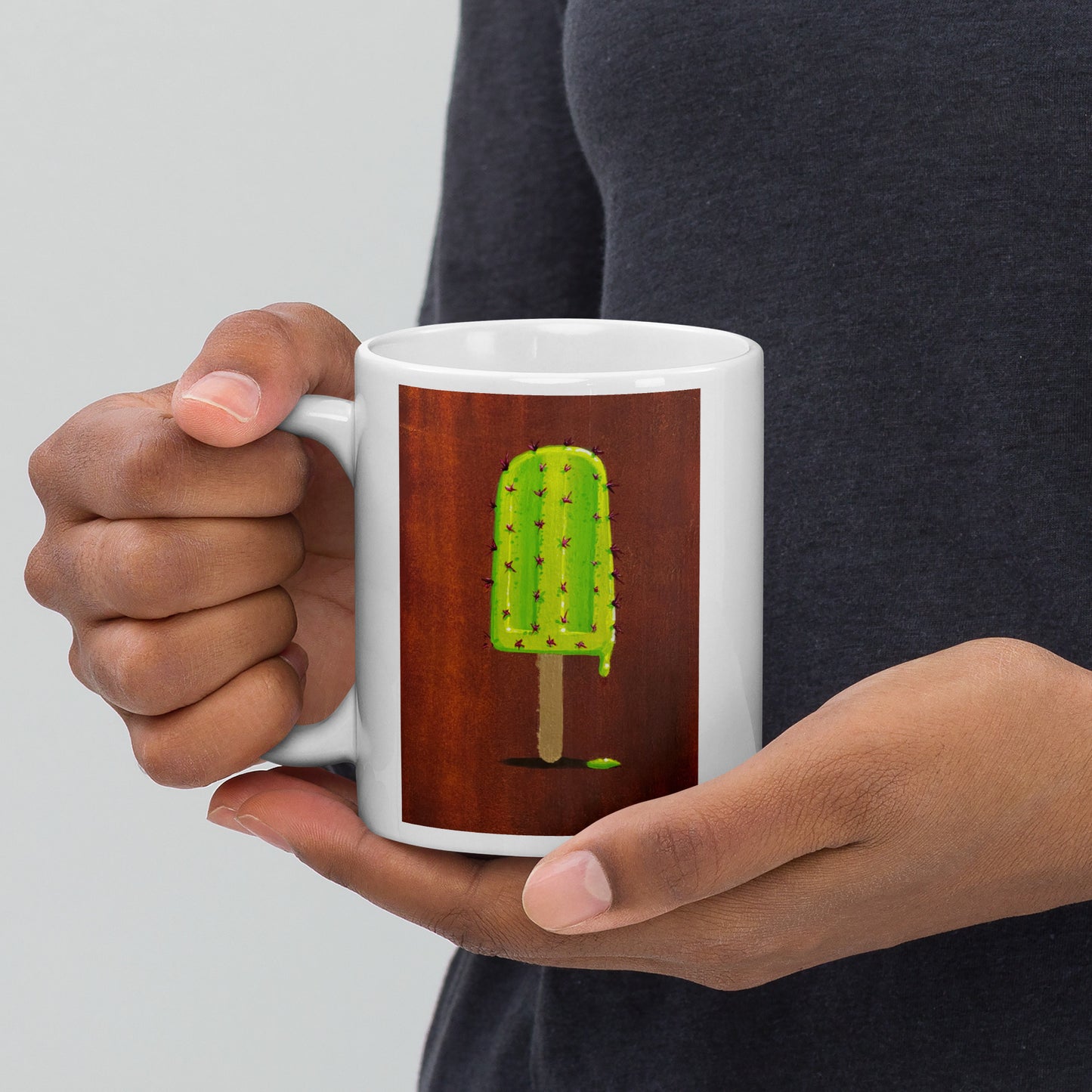 Prickly Pop by Ignacio Garcia | White glossy mug