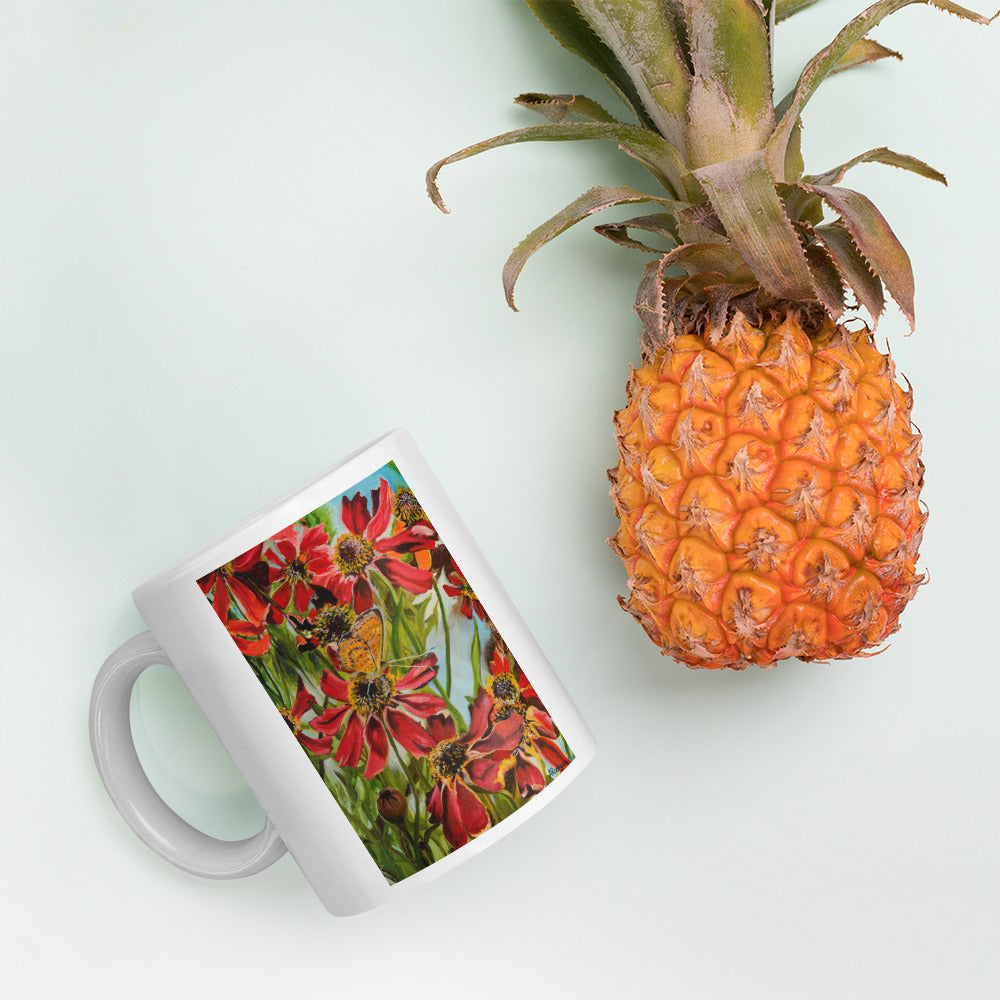 The Morning Garden by Andrea Rodriguez | White glossy mug