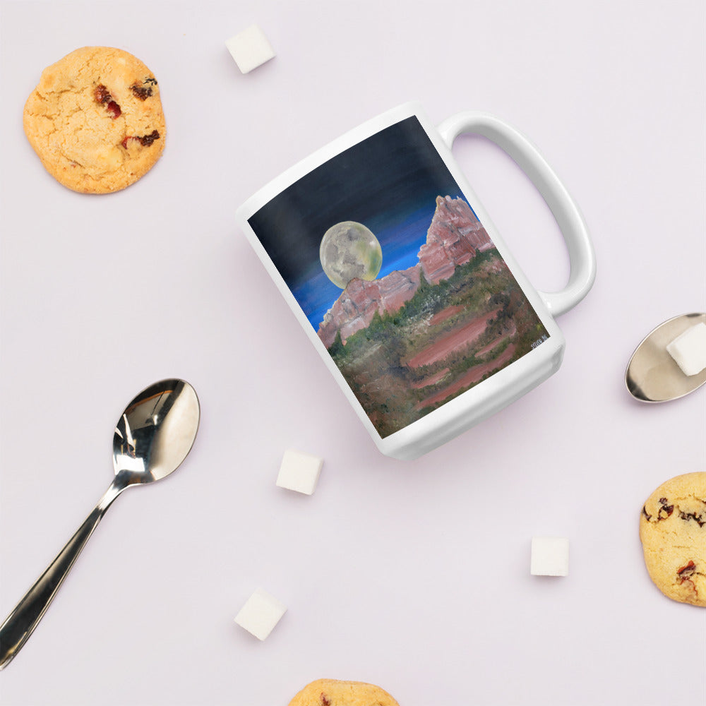 Supermoon by Steven Bye | White glossy mug