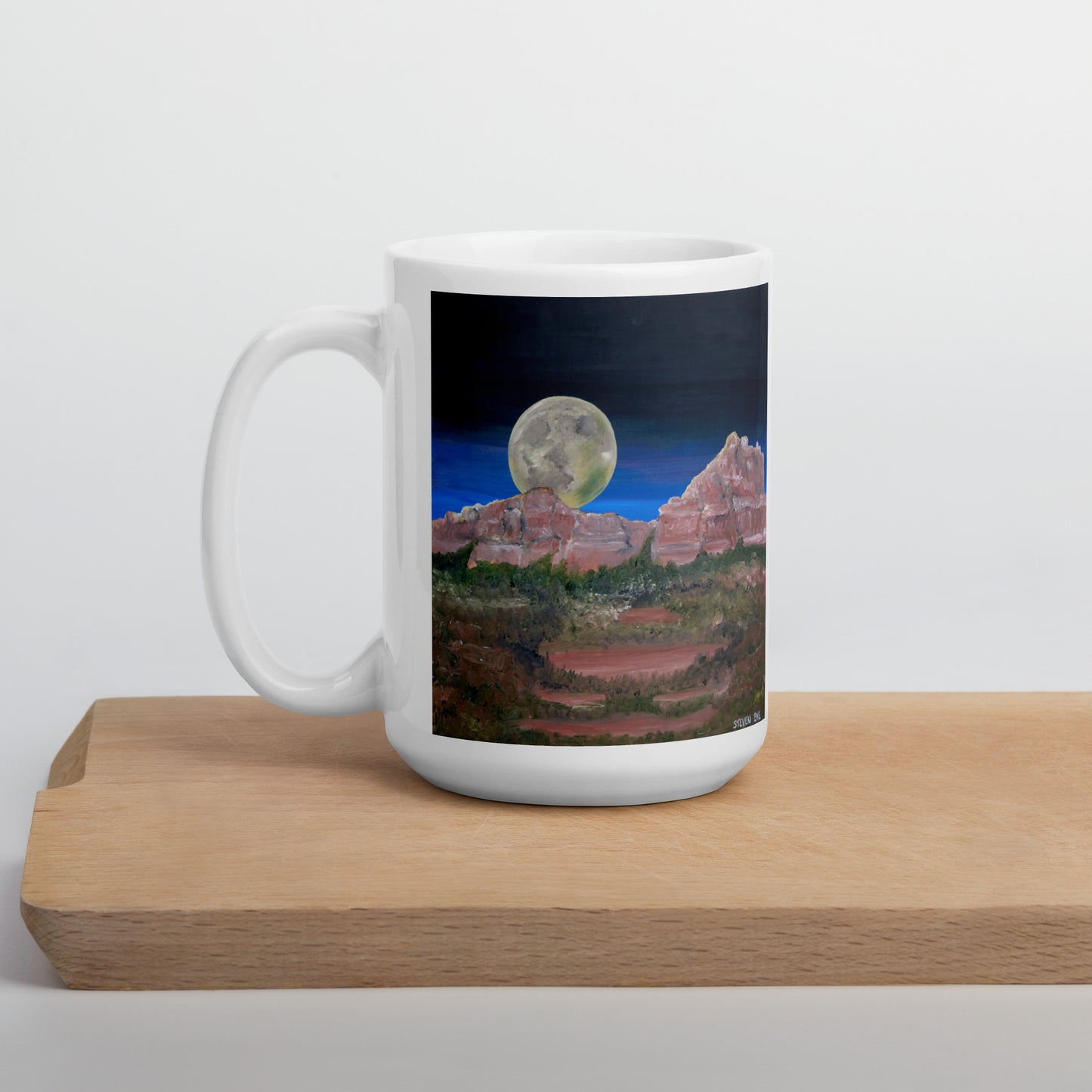 Supermoon by Steven Bye | White glossy mug