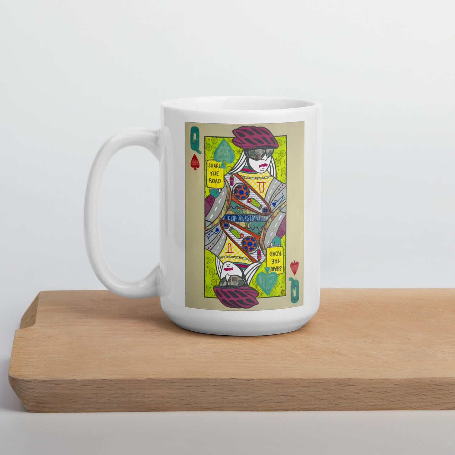 Queen of Spades by Suzanne Villella | White glossy mug