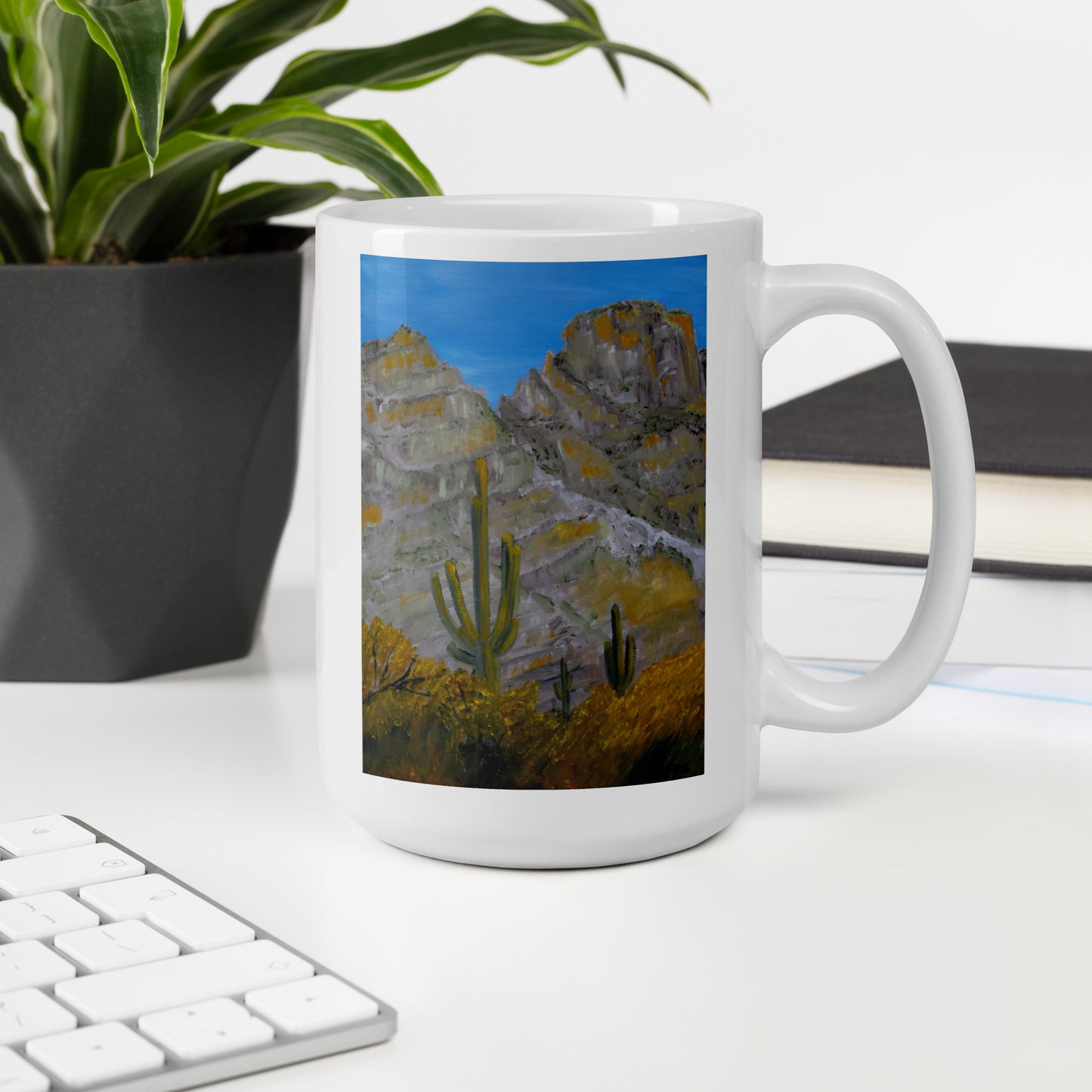 Here Comes the Sun by Steven Bye | White glossy mug