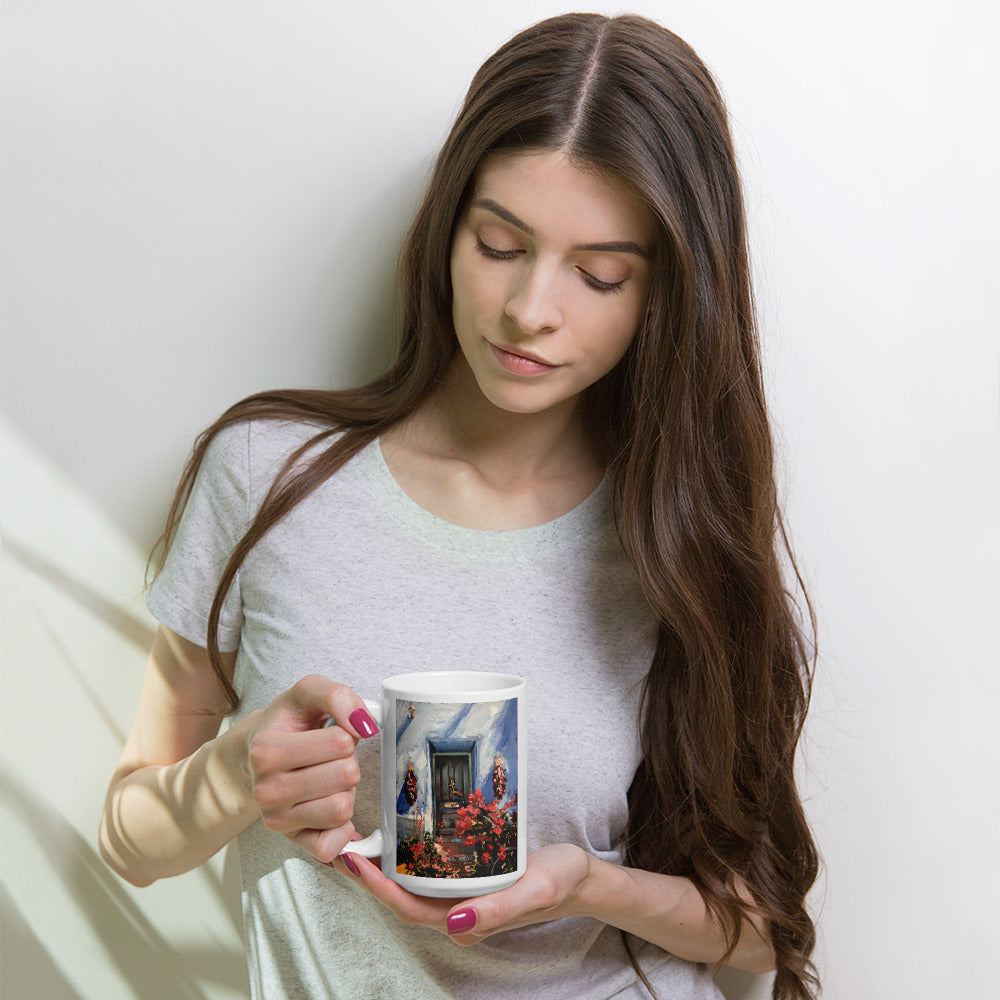 Barrio Door by Rob Waters | White glossy mug