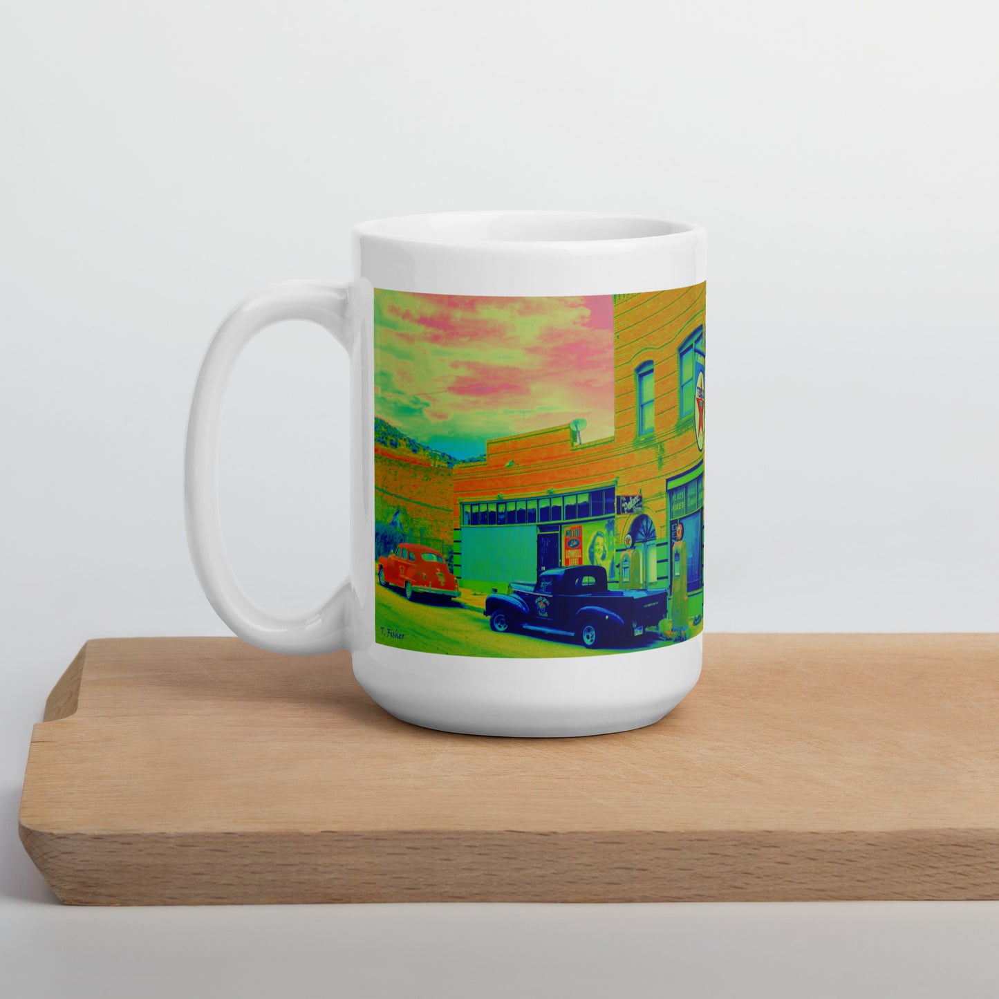 Texaco by Tom Fisher Photography | White glossy mug