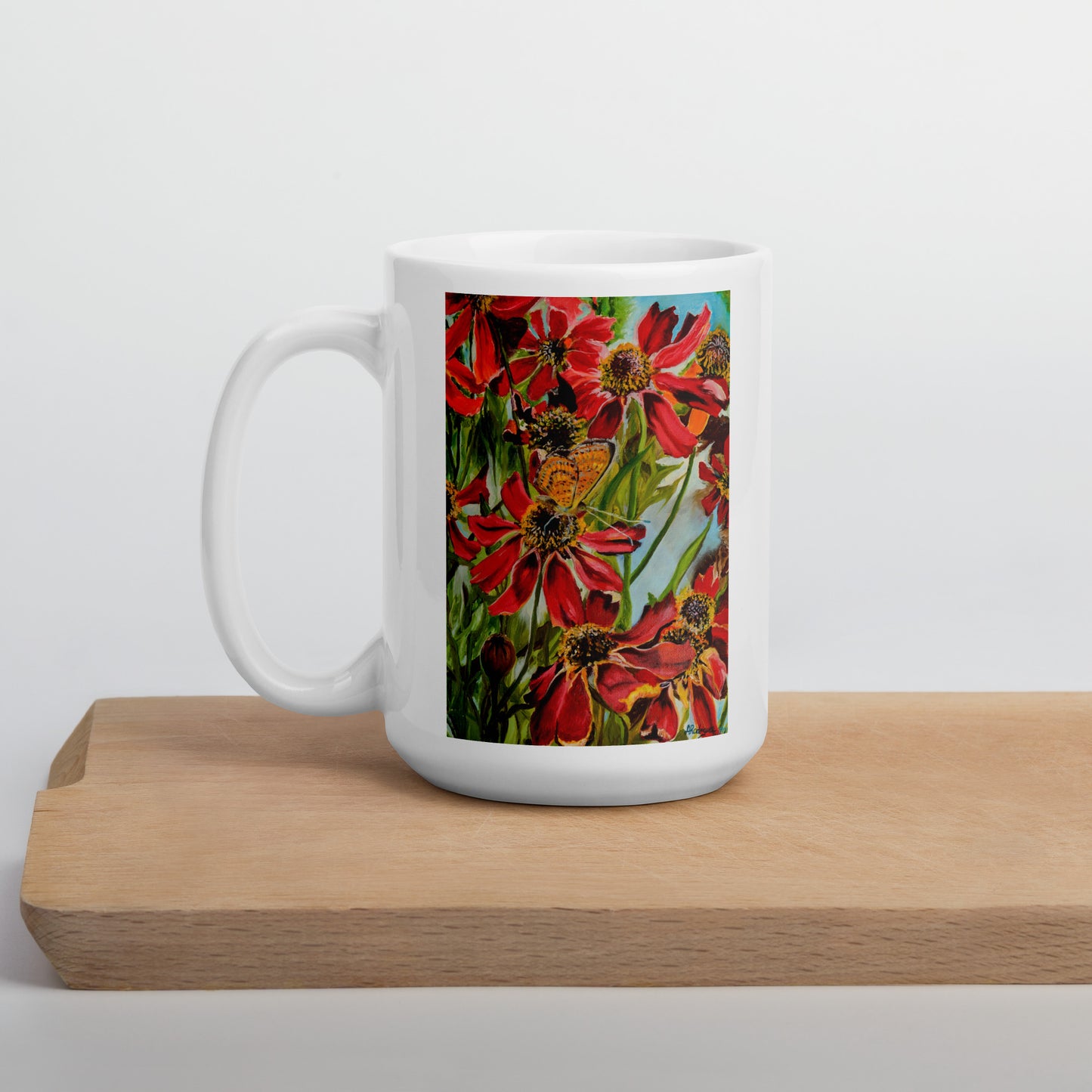 The Morning Garden by Andrea Rodriguez | White glossy mug