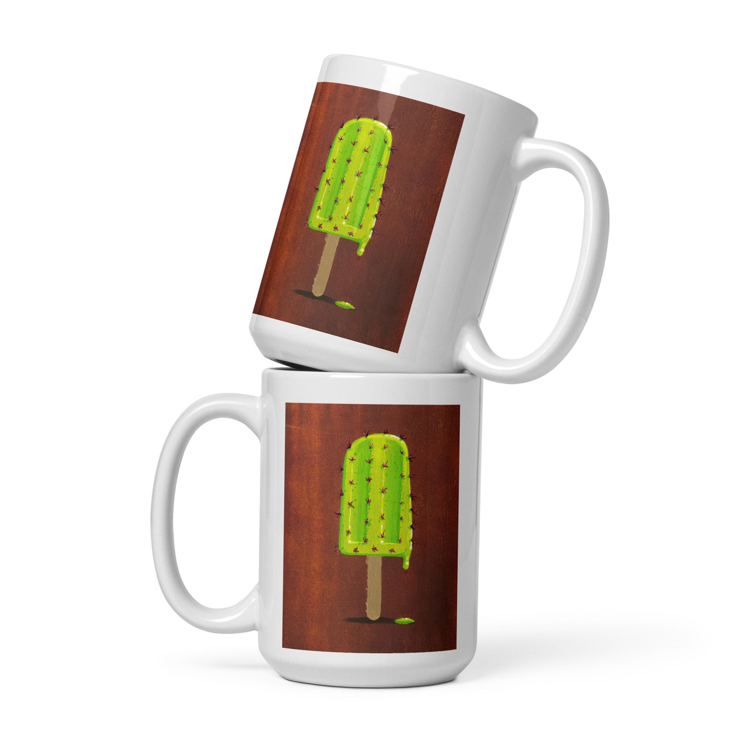 Prickly Pop by Ignacio Garcia | White glossy mug