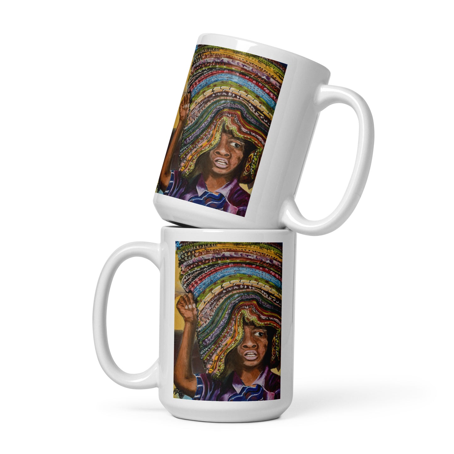 Namibian Bazaar by Andrea Rodriguez | White glossy mug