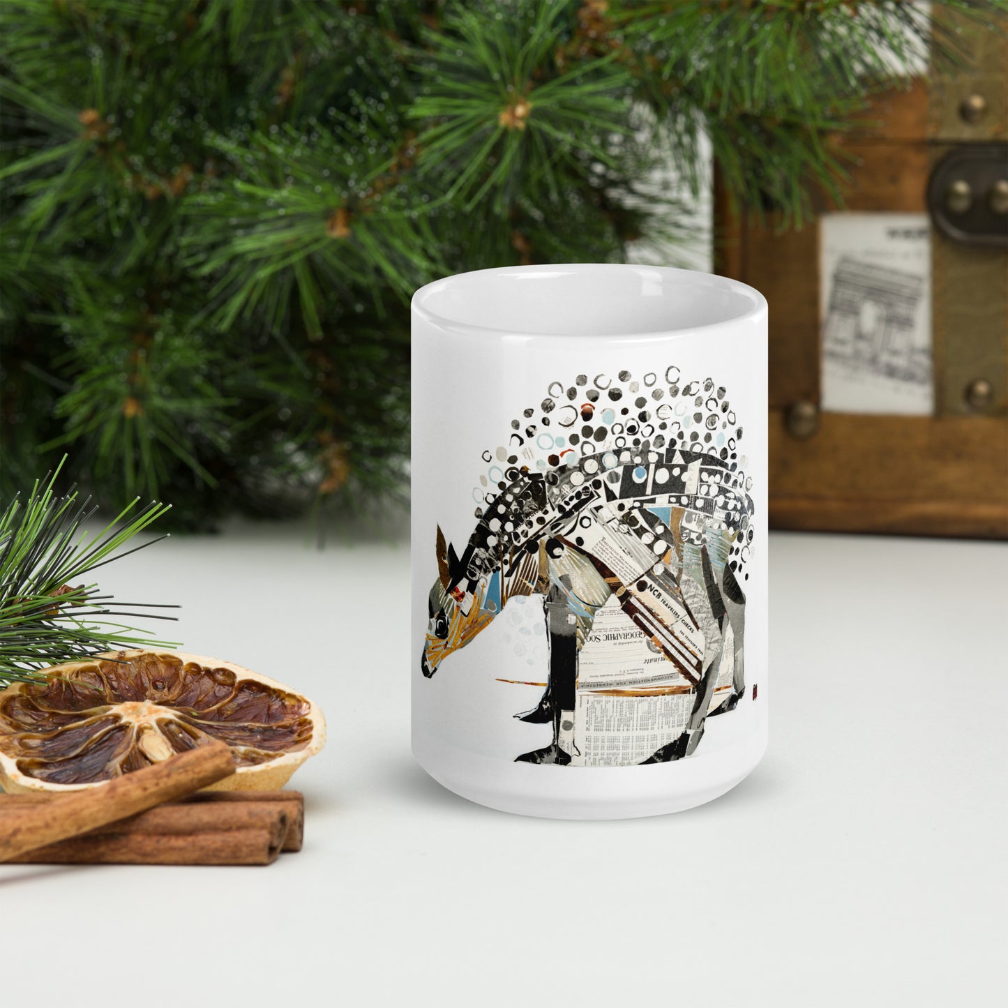 Camouflage by Amy Bumpus | White glossy mug