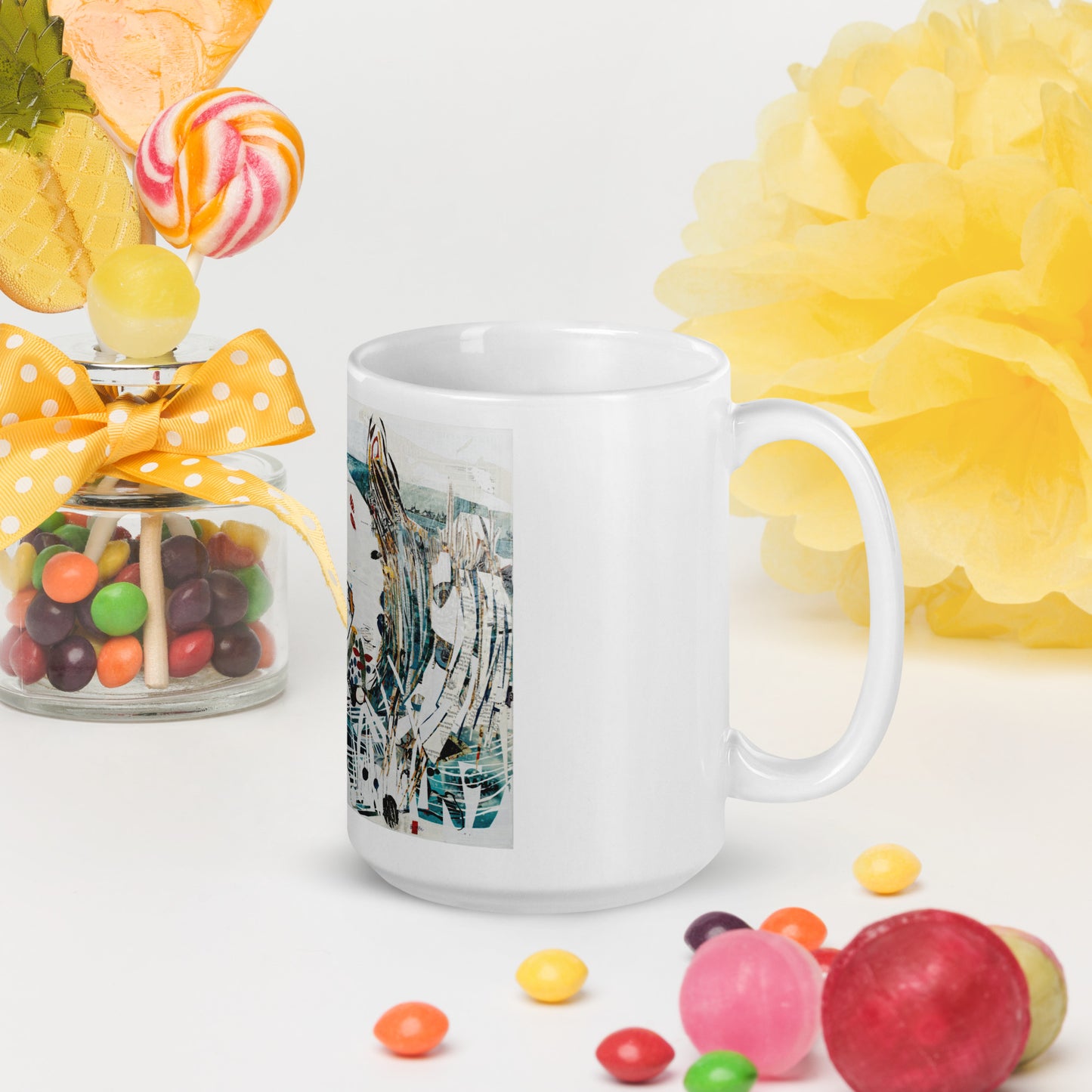 Seas Trees by Amy Bumpus | White glossy mug