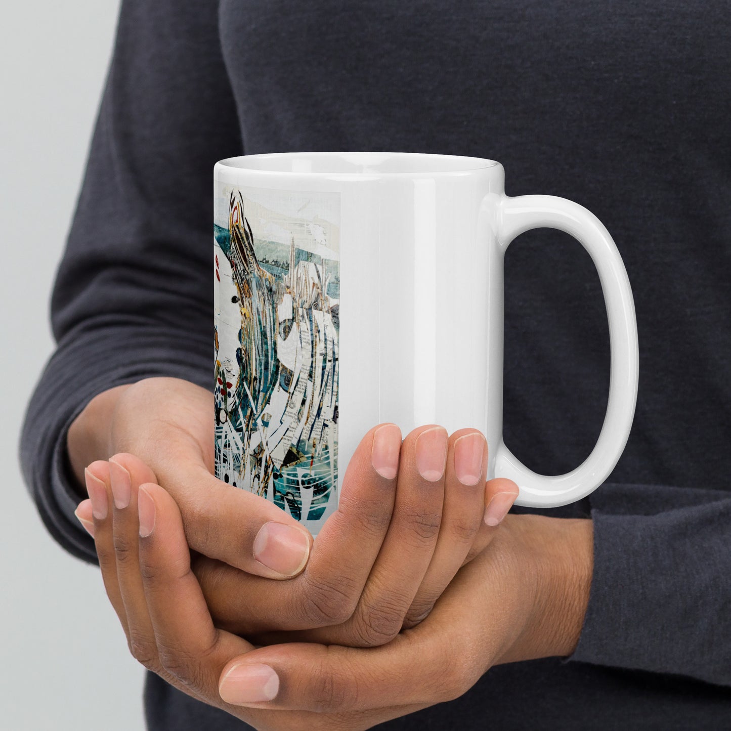 Seas Trees by Amy Bumpus | White glossy mug