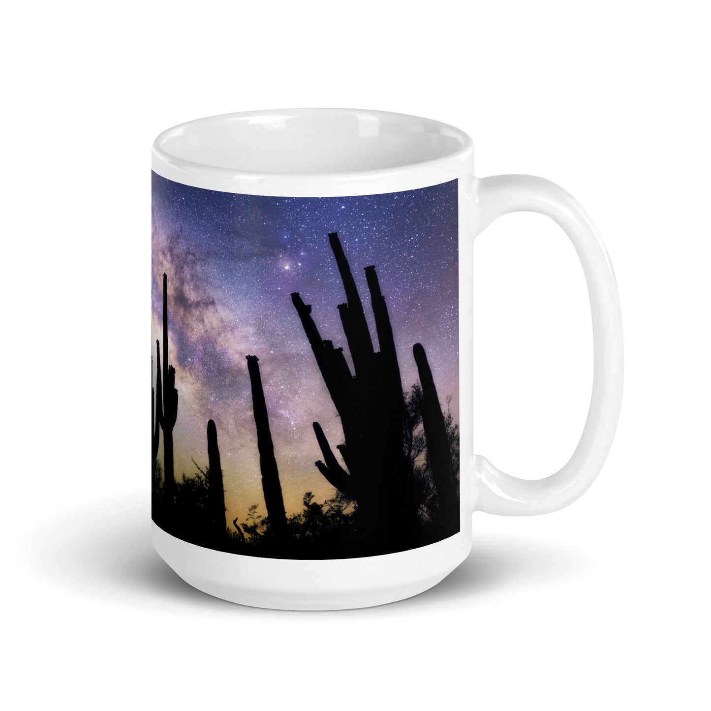 Saguaro Starlight by Sean Parker Photography | White glossy mug