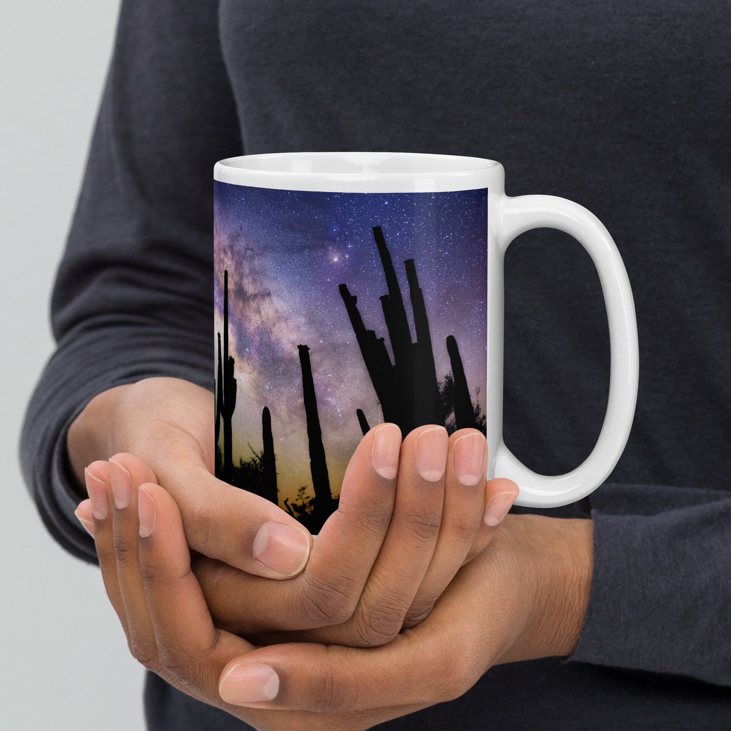 Saguaro Starlight by Sean Parker Photography | White glossy mug