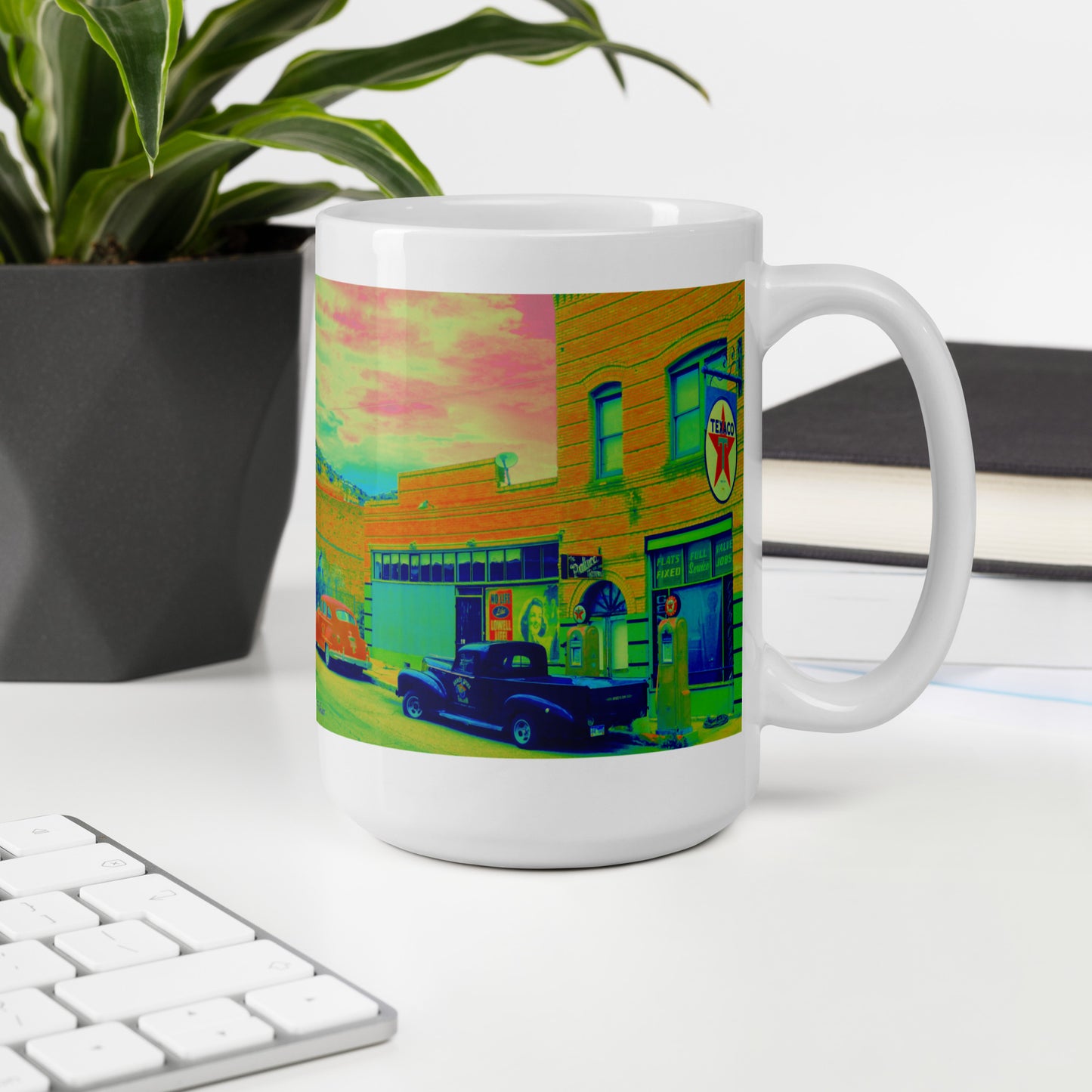 Texaco by Tom Fisher Photography | White glossy mug