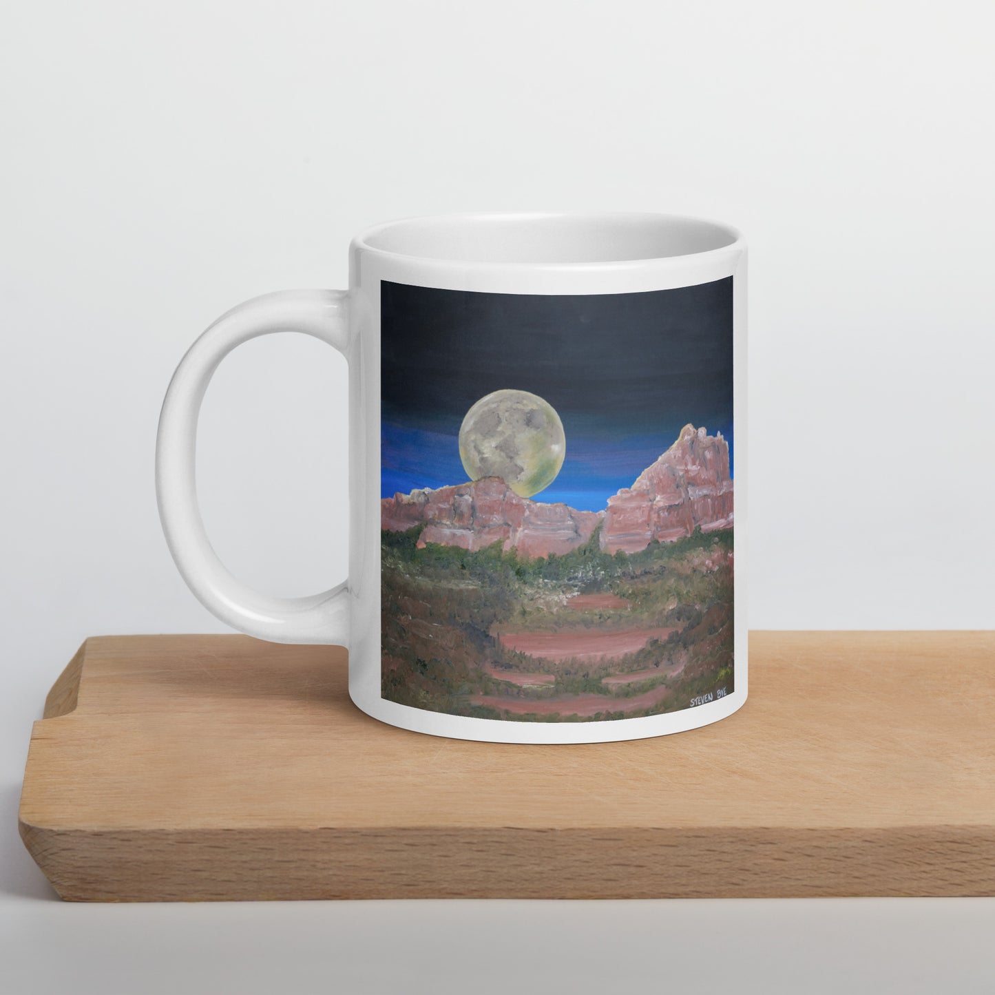 Supermoon by Steven Bye | White glossy mug