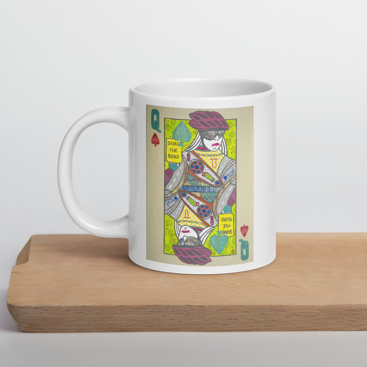 Queen of Spades by Suzanne Villella | White glossy mug