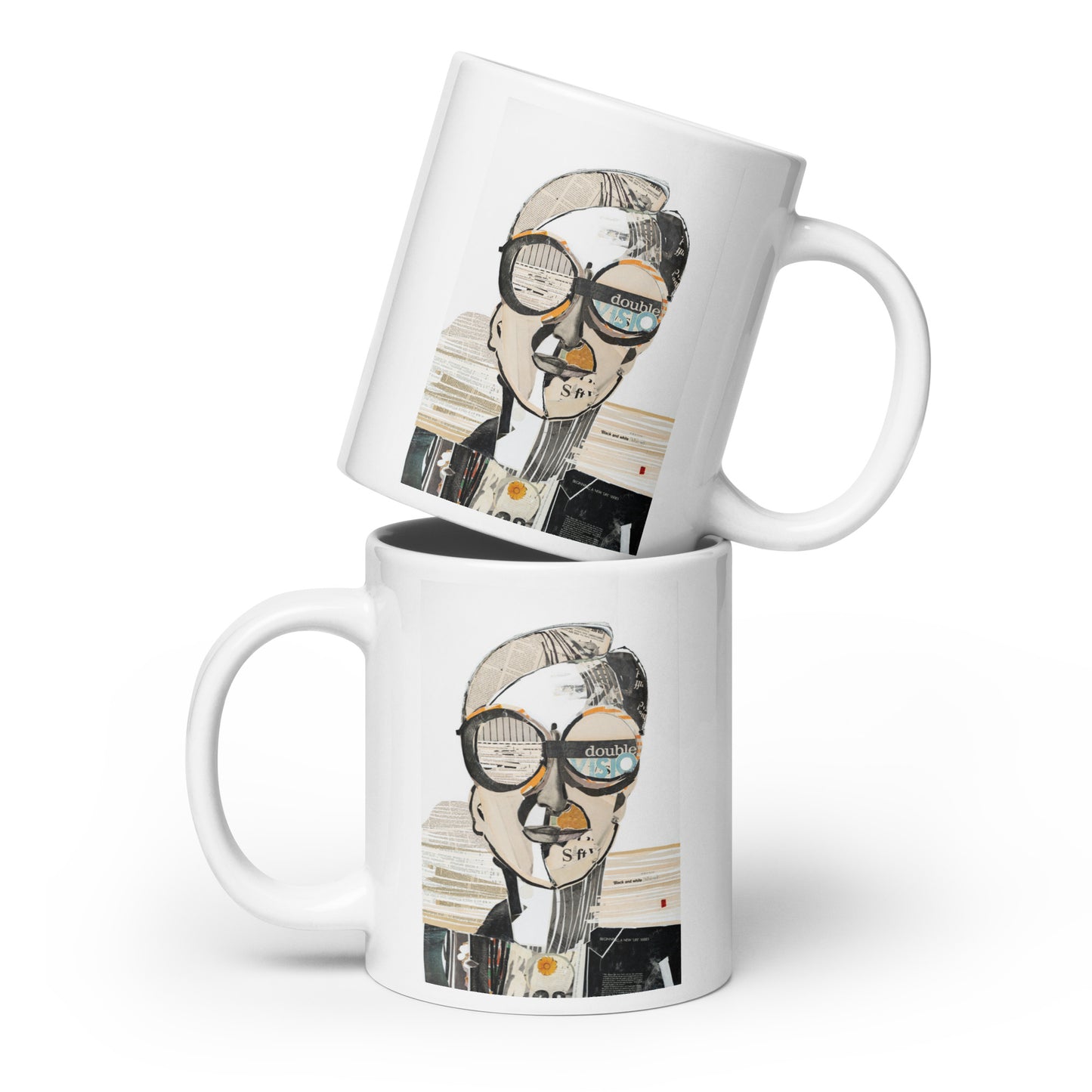 Double Vision by Amy Bumpus | White glossy mug