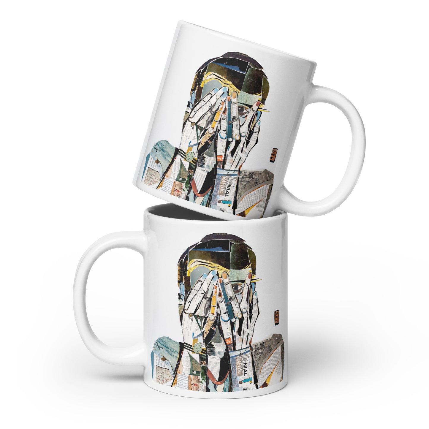 Decline Denial by Amy Bumpus | White glossy mug