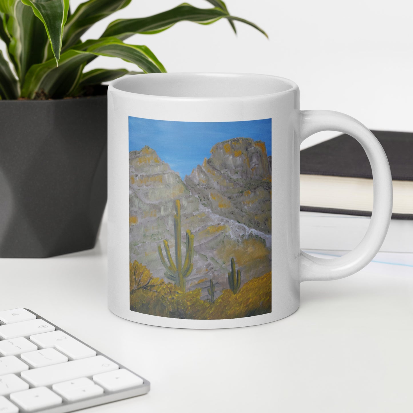 Here Comes the Sun by Steven Bye | White glossy mug