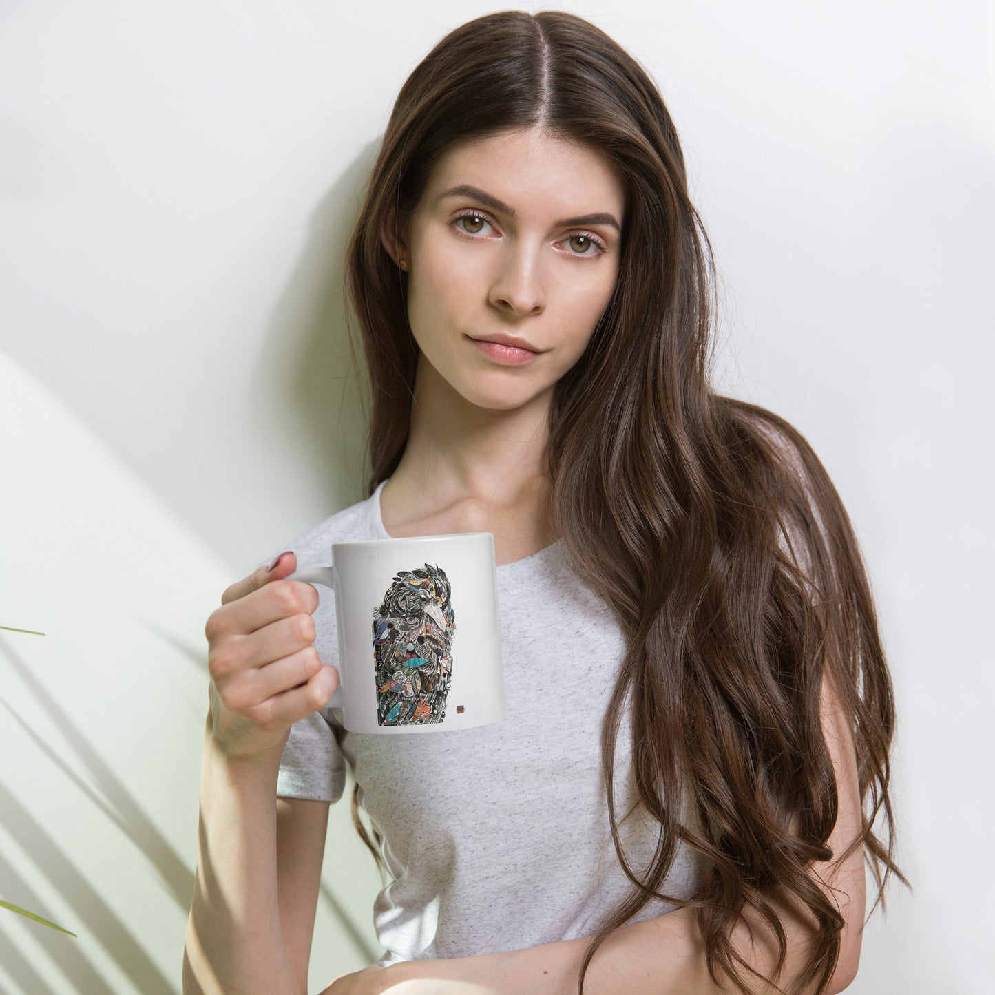 Raven by Amy Bumpus | White glossy mug