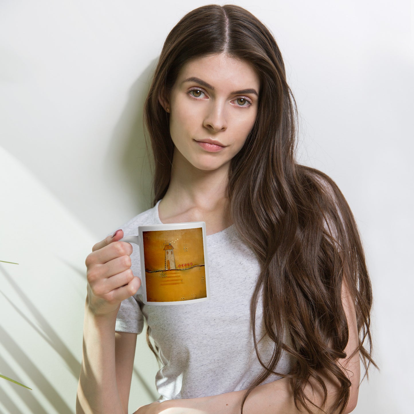 Simple Living by Christine Zabramny | White glossy mug