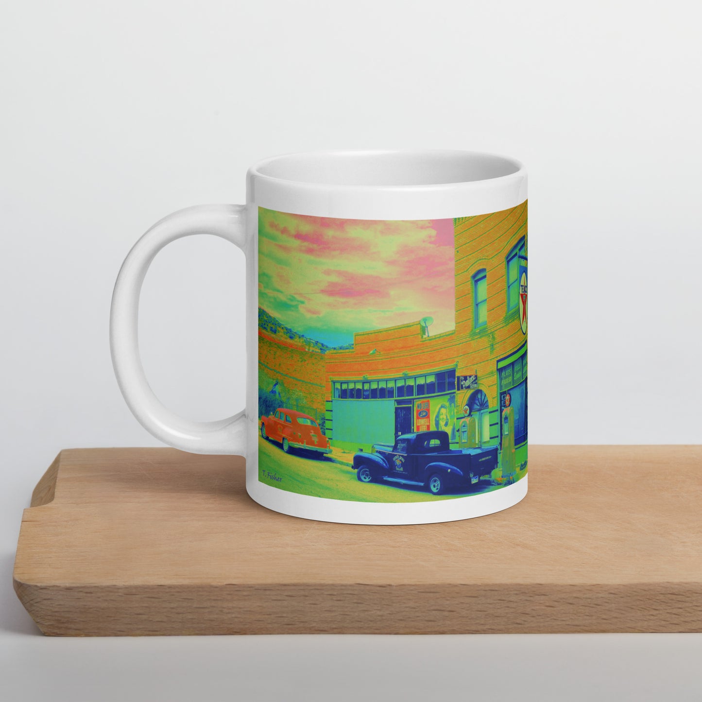 Texaco by Tom Fisher Photography | White glossy mug