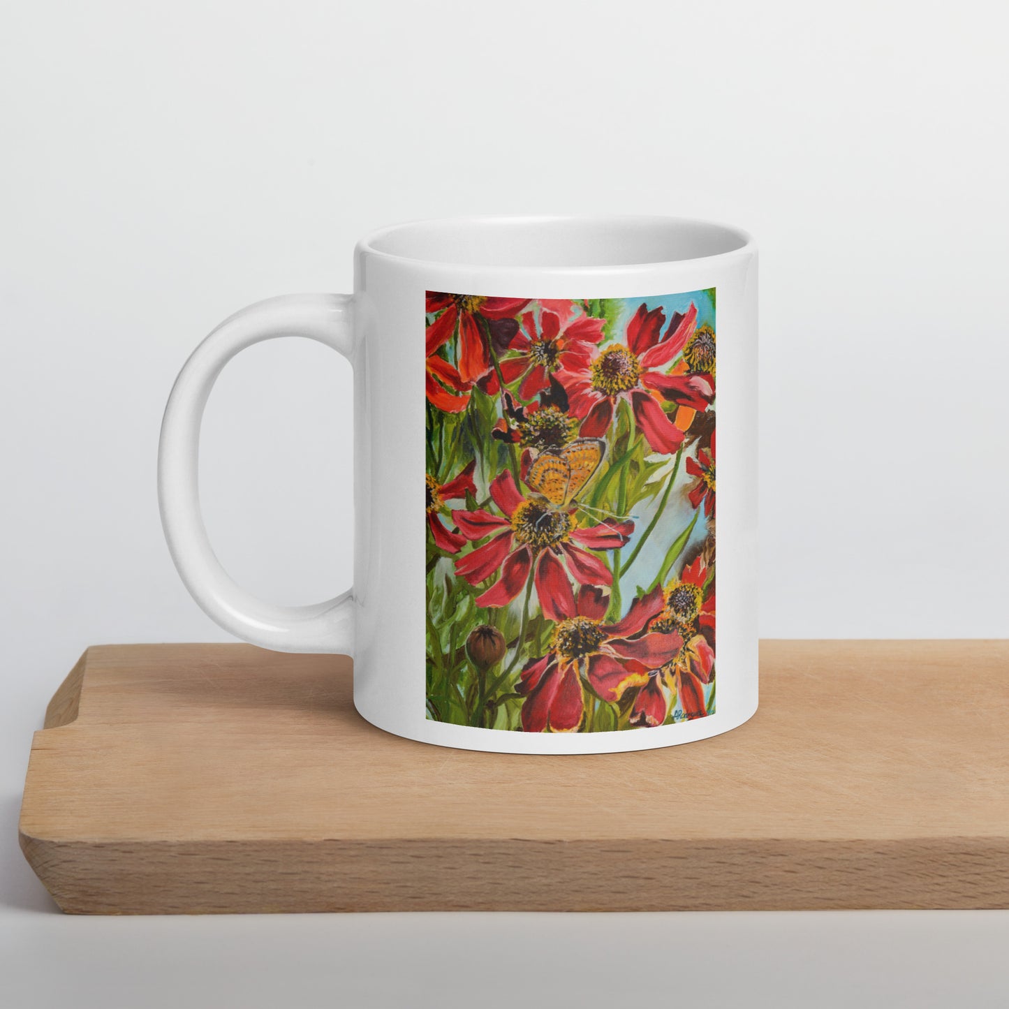 The Morning Garden by Andrea Rodriguez | White glossy mug