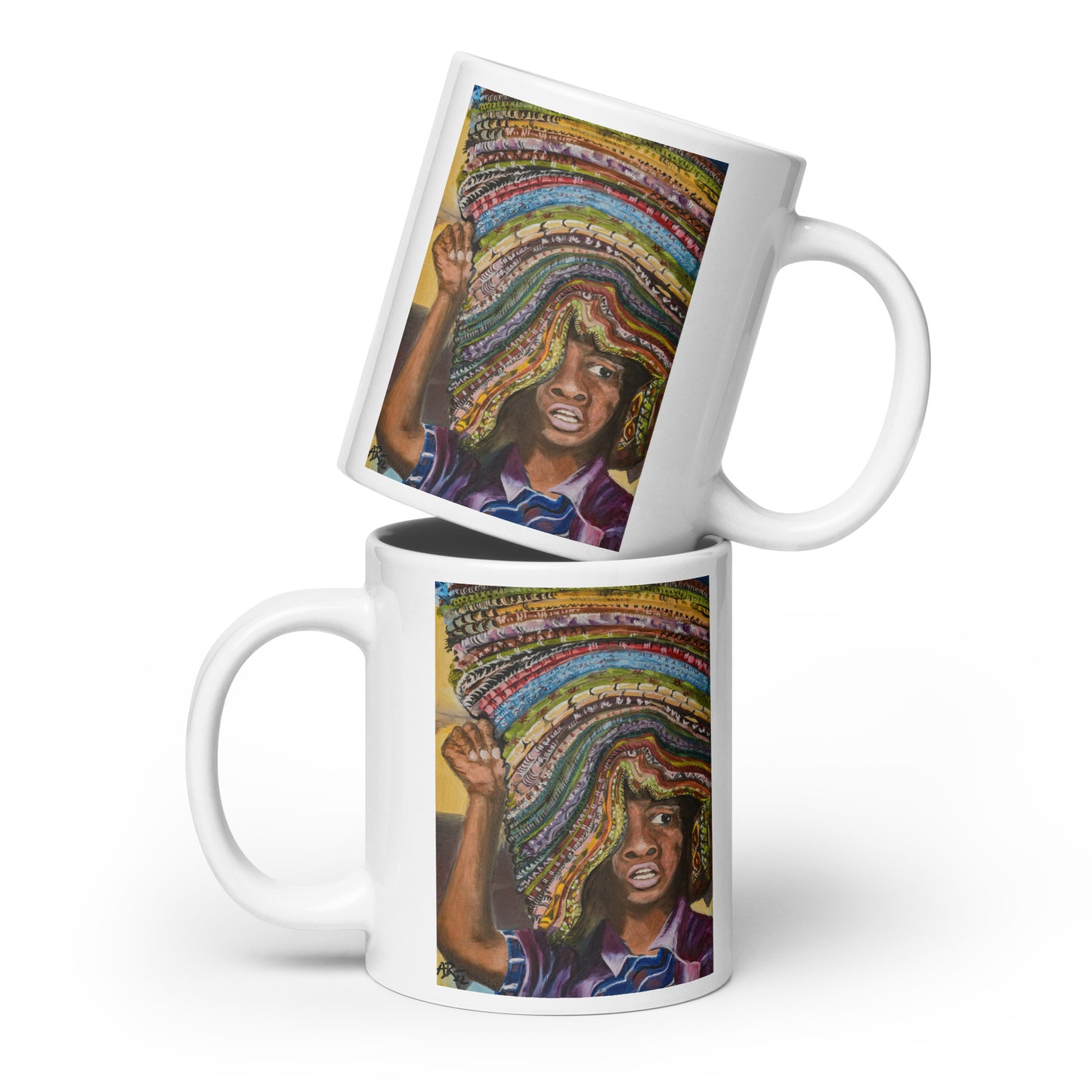 Namibian Bazaar by Andrea Rodriguez | White glossy mug