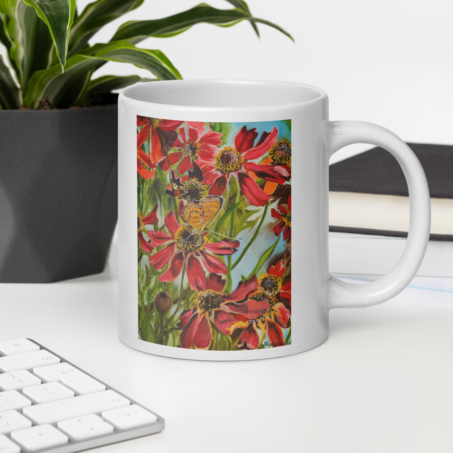 The Morning Garden by Andrea Rodriguez | White glossy mug