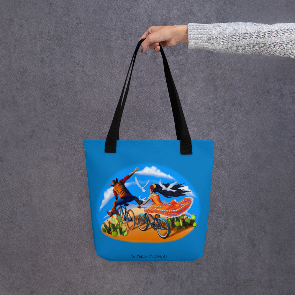 Epic RIde Duo Mural by Joe Pagac | Tote bag