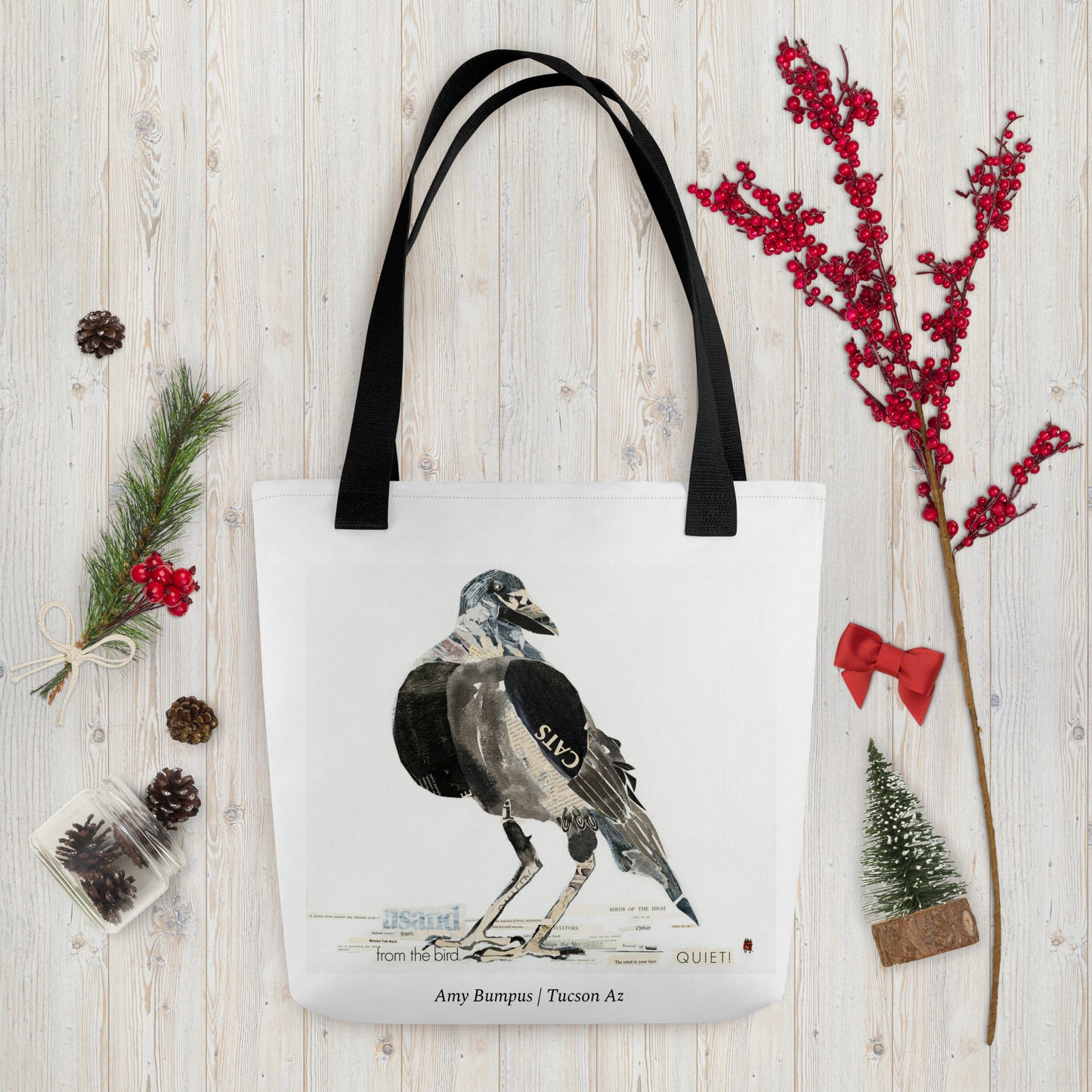 Birds Words by Amy Bumpus | Tote bag