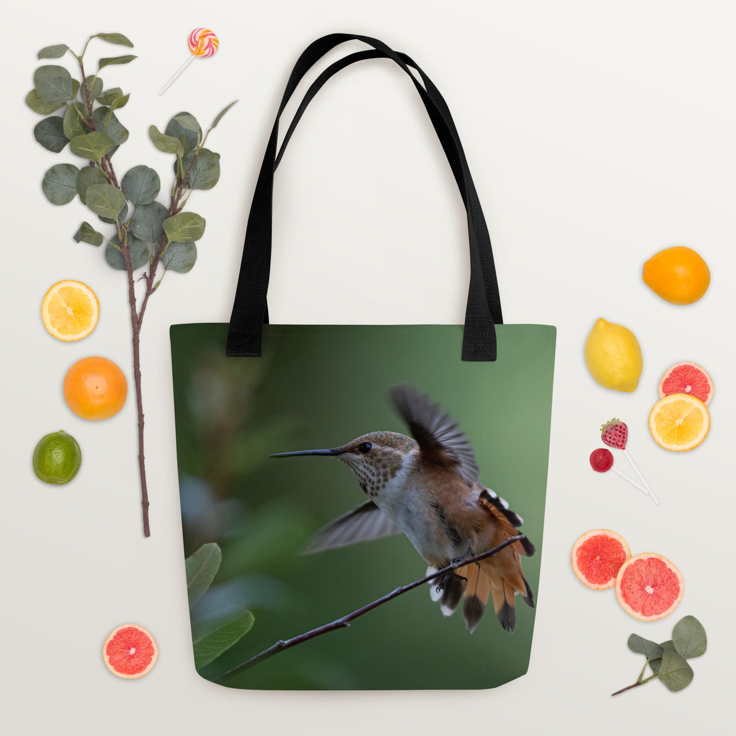 Rufous Hummingbird by Leslie Leathers Photography | Tote bag