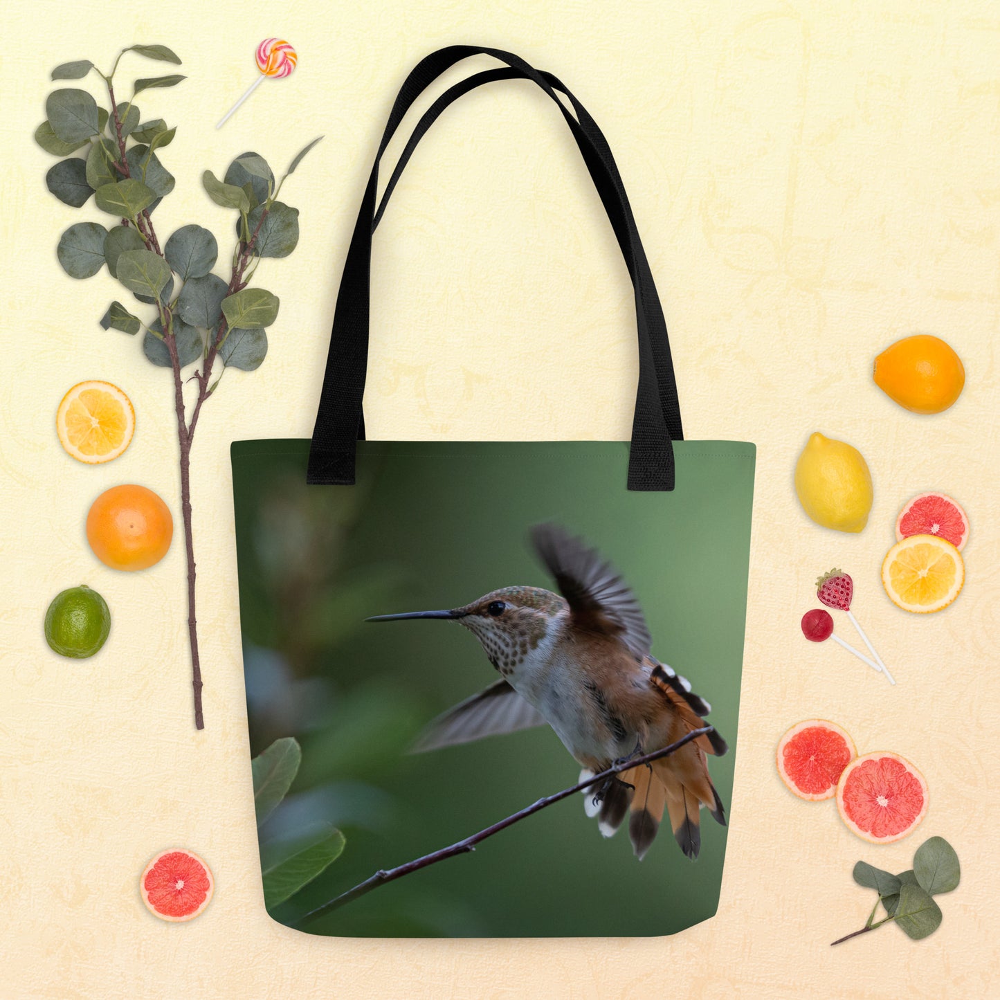 Rufous Hummingbird by Leslie Leathers Photography | Tote bag