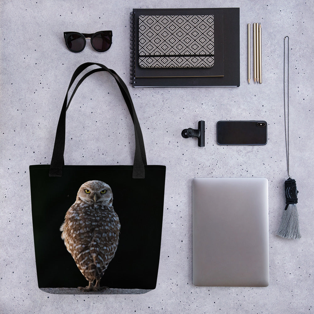 Burrowing Owl by Leslie Leathers Photography | Tote bag