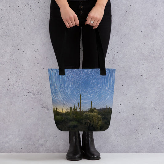 Sonoran Startrails by Sean Parker Photography | Tote bag