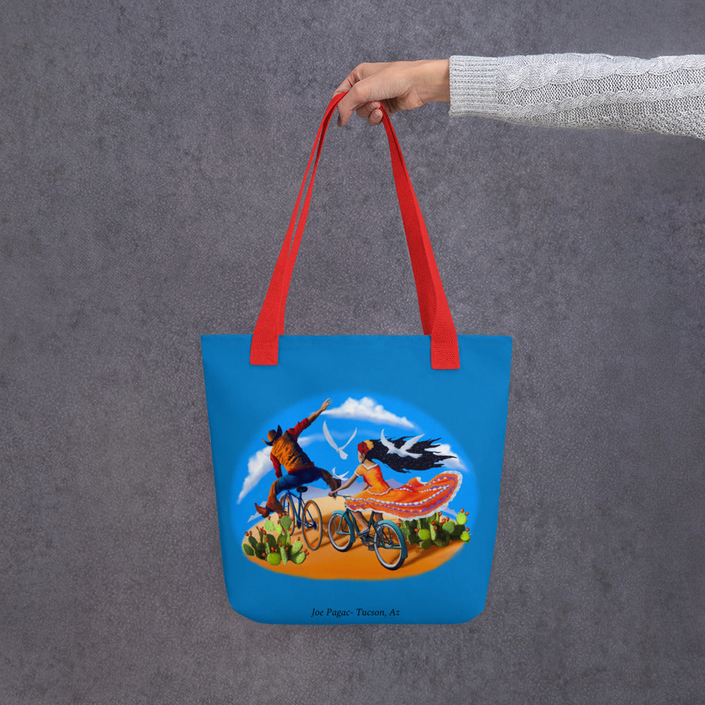 Epic RIde Duo Mural by Joe Pagac | Tote bag