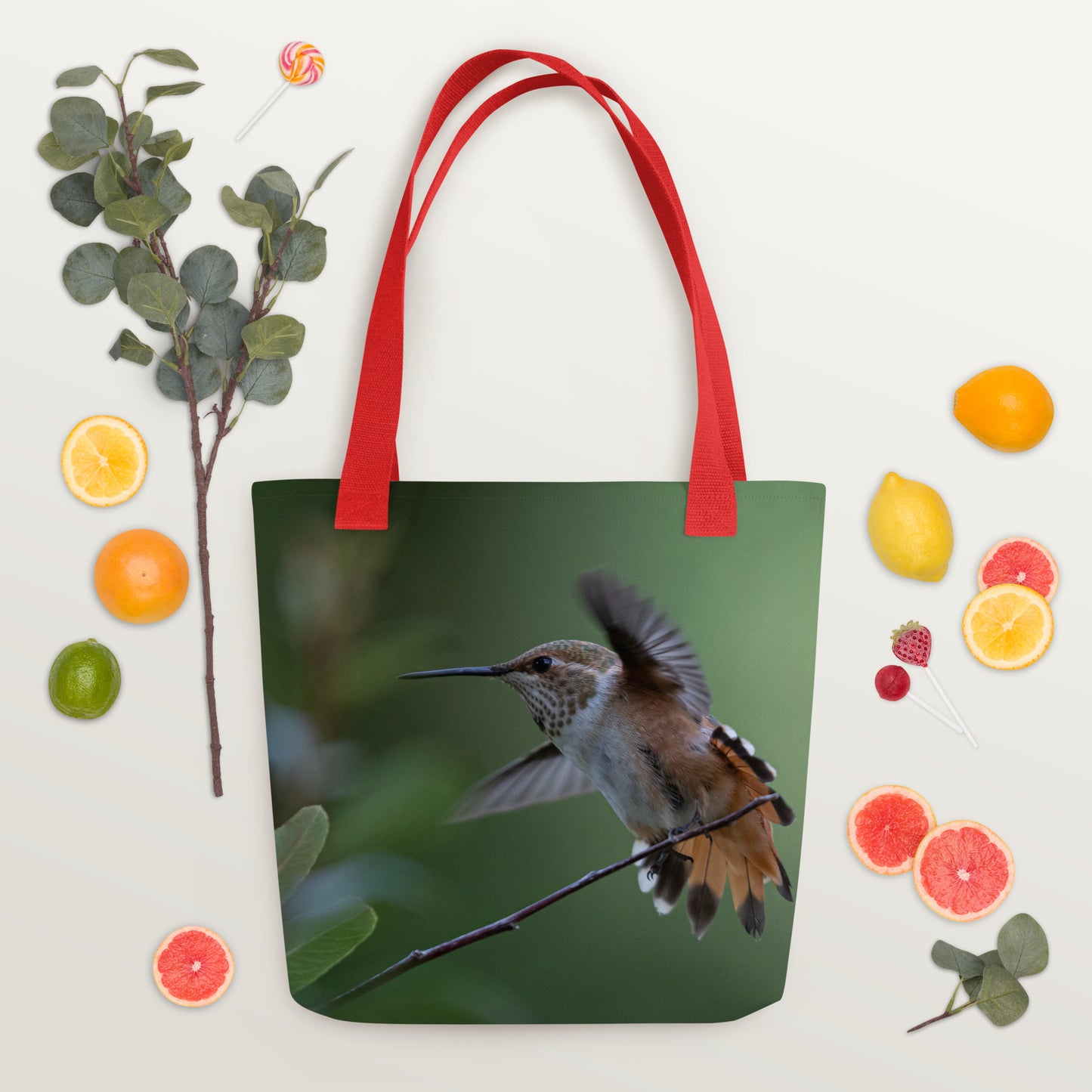 Rufous Hummingbird by Leslie Leathers Photography | Tote bag
