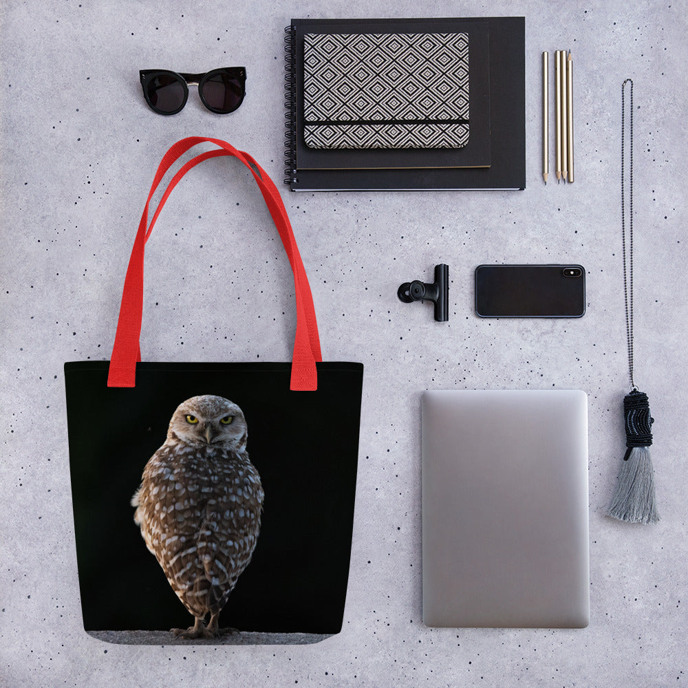 Burrowing Owl by Leslie Leathers Photography | Tote bag