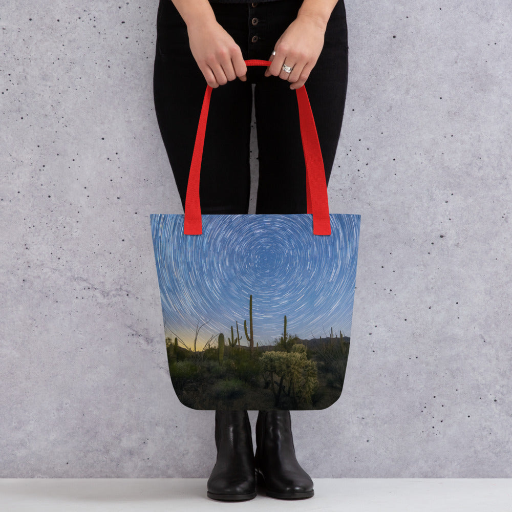 Sonoran Startrails by Sean Parker Photography | Tote bag