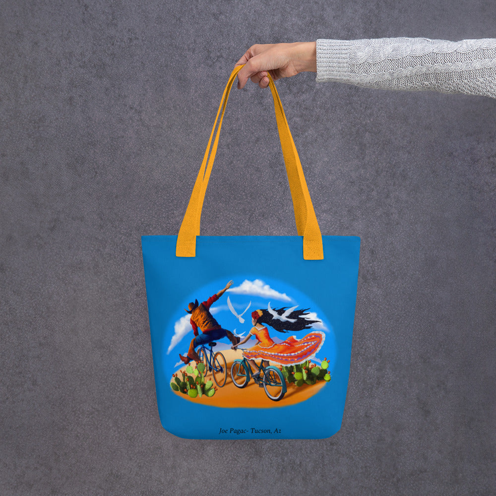 Epic RIde Duo Mural by Joe Pagac | Tote bag